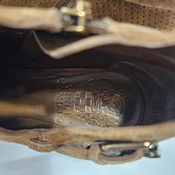 Vince Camuto W SZ 6 Leather Western ankle booties Brown Suede Boho Parveen - Picture 5 of 7